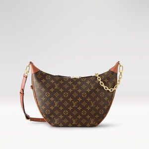 Louis Vuitton Hobo Bag in Brown with Gold Chain